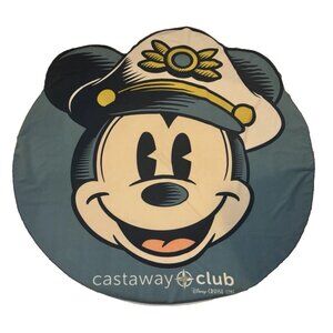 Disney Cruise Line Captain Mickey Round Beach Towel Castaway Club New